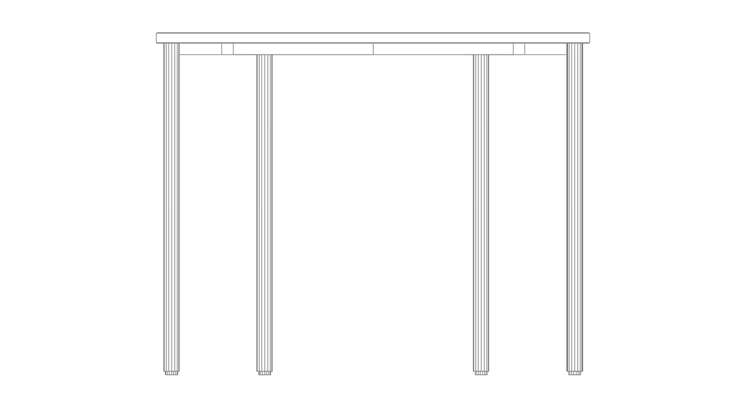 Trapezoidal desk