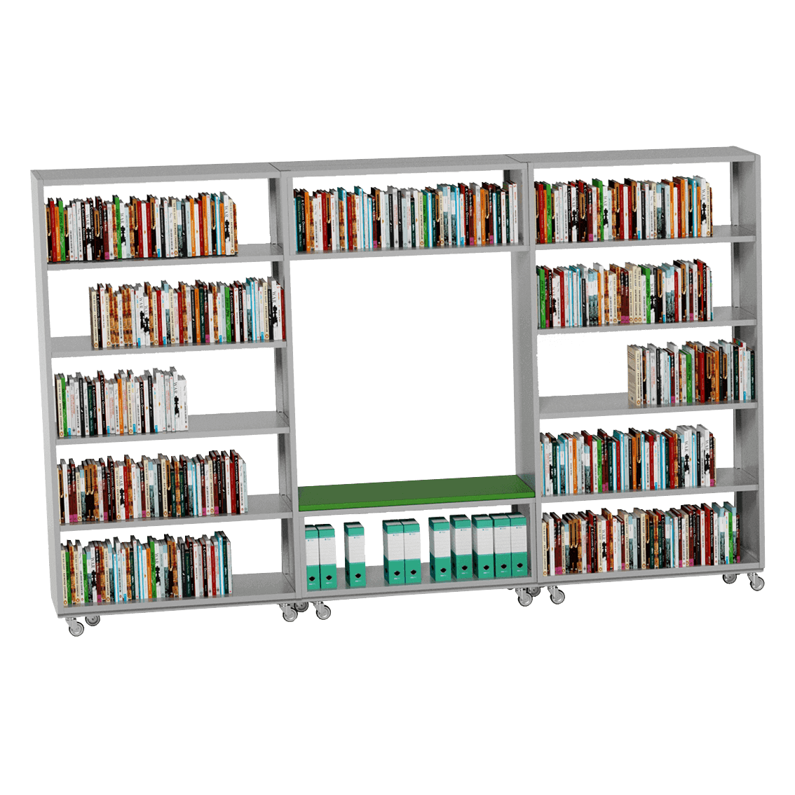 Library shelving system