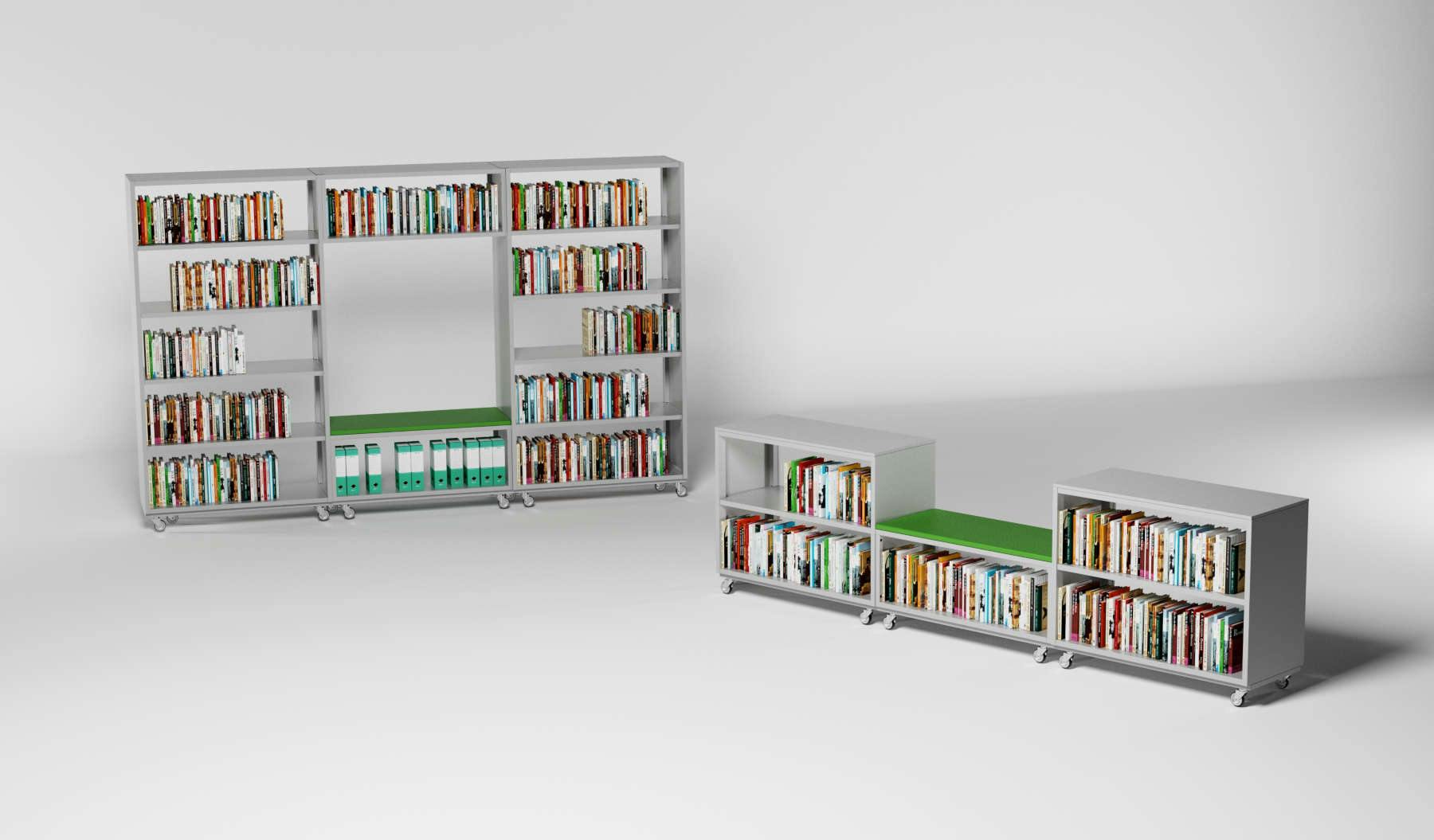 Library shelving system